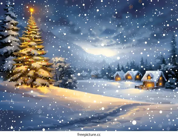 Christmas Snow Scene