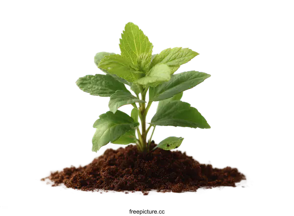 [Transparent Background PNG]Fresh Growth Sprout of Green Plant in Soil
