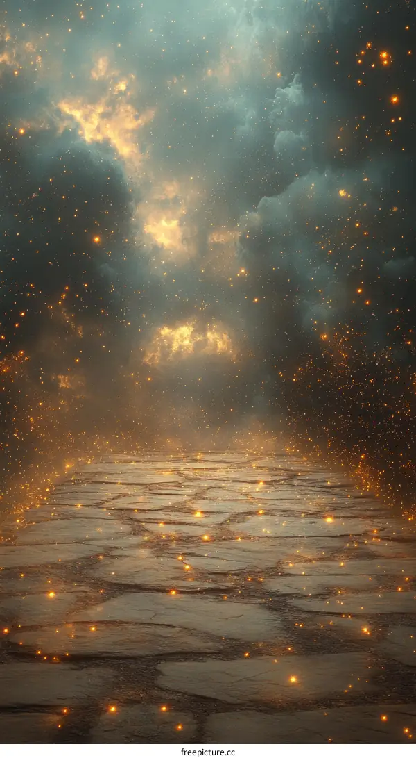 Abstract Mysterious Cosmic Pathway Illustration