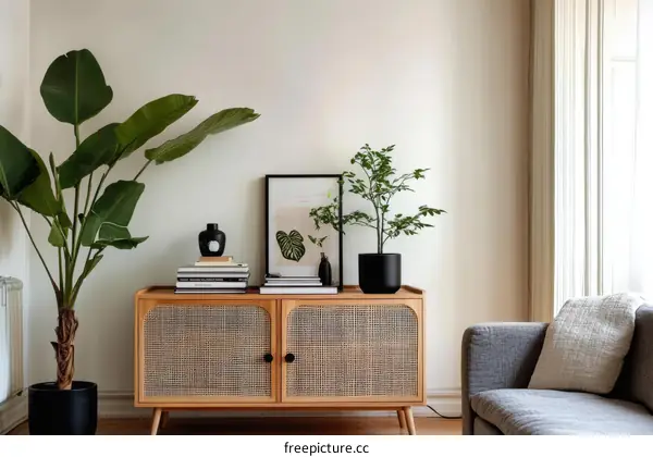 Modern Living Room Interior Design with Plants