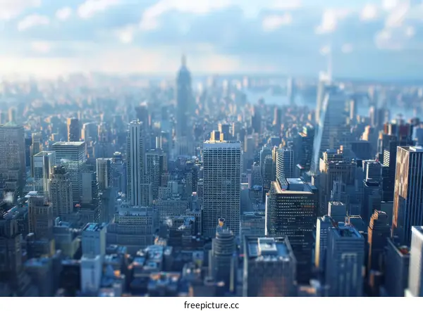 Iconic New York City Skyline with Empire State Building