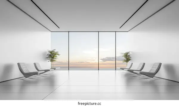Modern Minimalist Contemporary Office Lounge