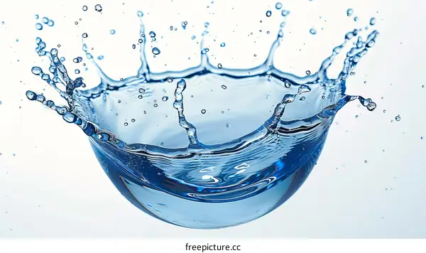 Water Splashing Out of a Bowl