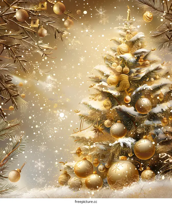 Golden Christmas Tree