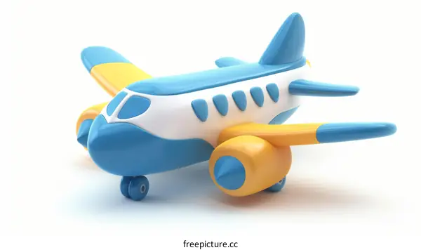 3D rendering of a toy airplane