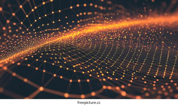 Abstract Network Digital Wave Illustration