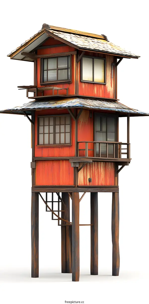 Traditional Japanese Style House on Stilts