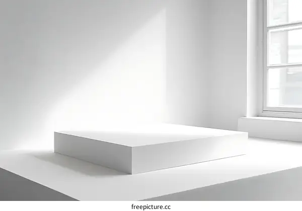 White Minimalist Display Platform Studio