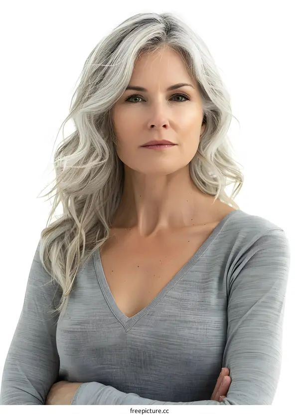 portrait of a beautiful middle aged woman