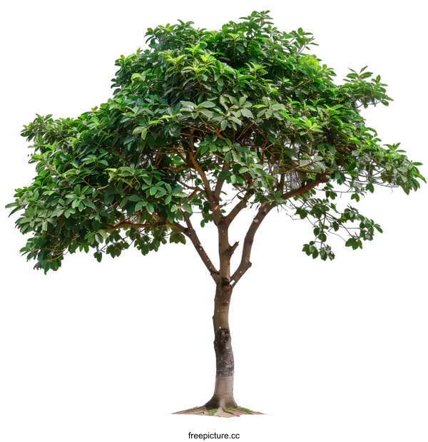 [Transparent Background PNG]Isolated Green Tree with White Background