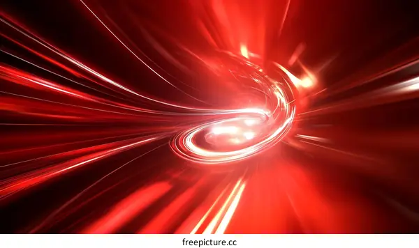 Abstract Red Light Tunnel