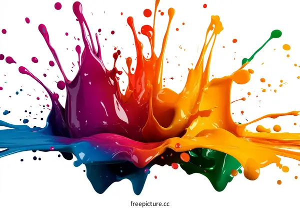 Colorful Paint Splash Explosion Abstract Art