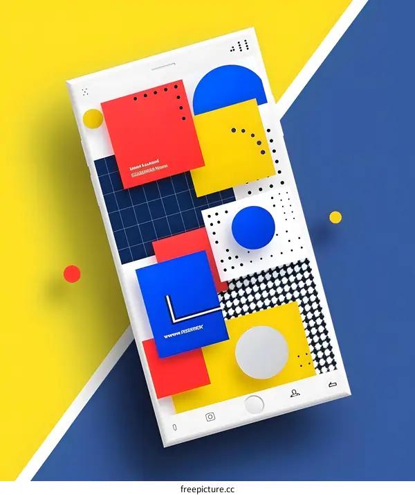 Geometric Shapes on Smartphone Screen