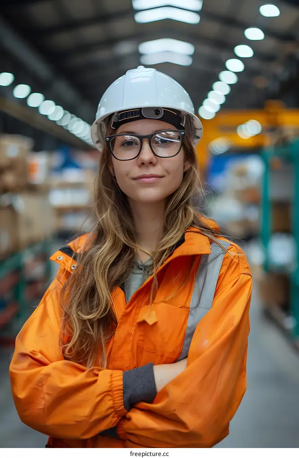 Young Woman Engineer in Factory