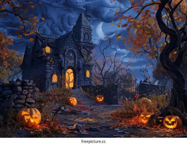 Spooky Church in the Haunted Forest
