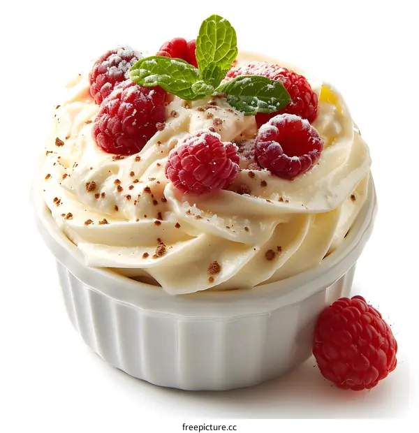 Raspberries and cream