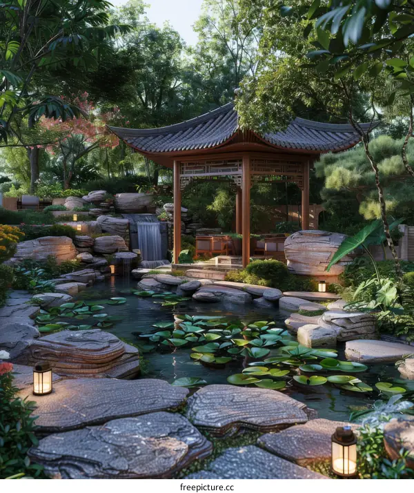 Chinese-Style Garden Landscape Design Renderings