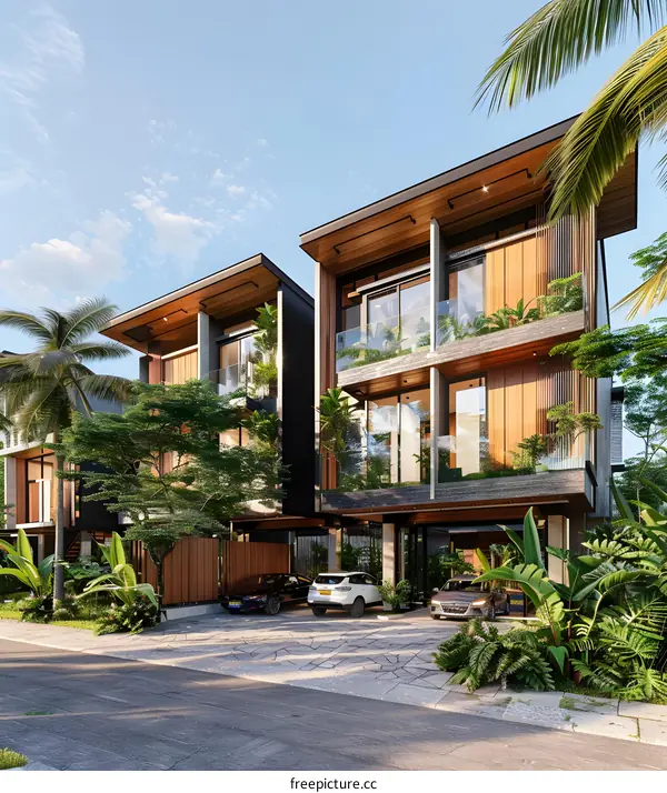 Modern Luxury Home Design with Tropical Garden