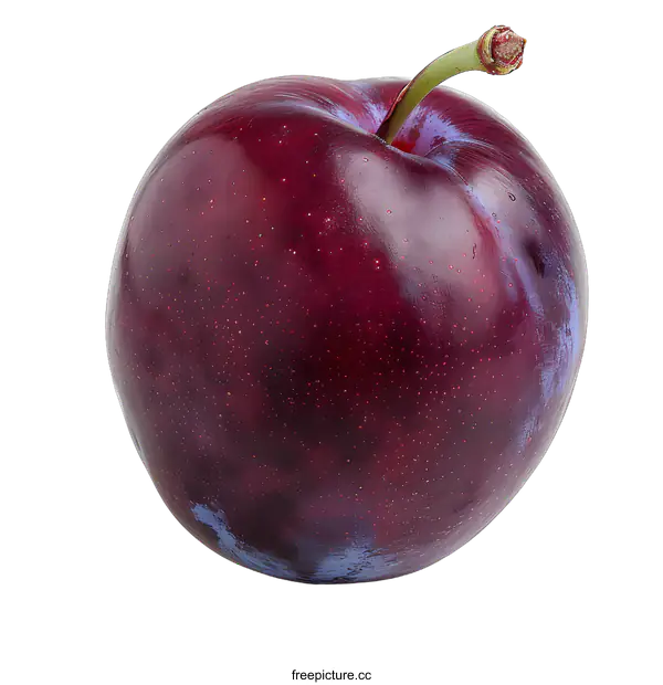 [Transparent Background PNG]Single ripe plum fruit