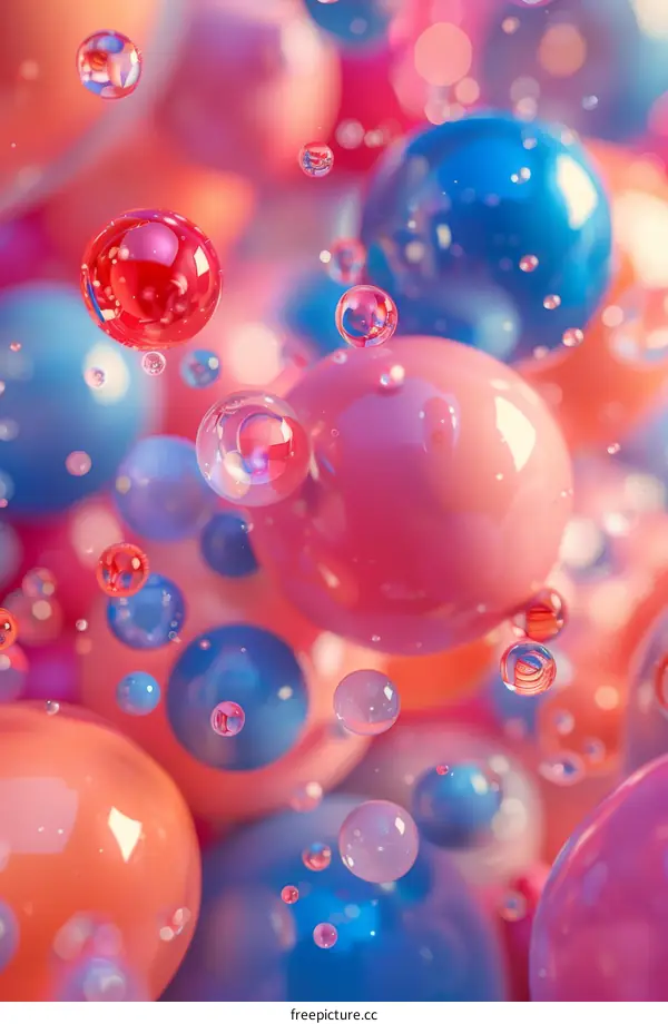 Abstract Colorful Bubbles Illustration