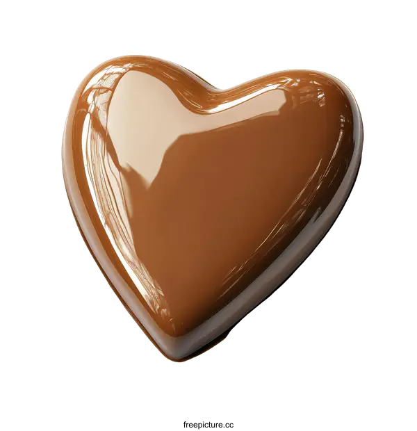 [Transparent Background PNG]Chocolate Heart Dessert Close-up