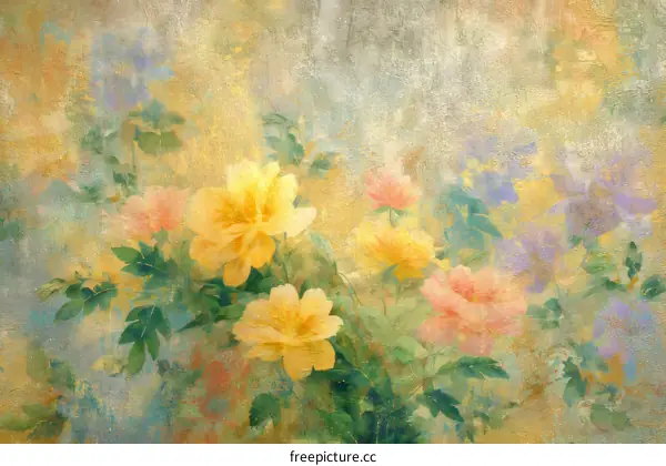 Vintage Floral Watercolor Painting