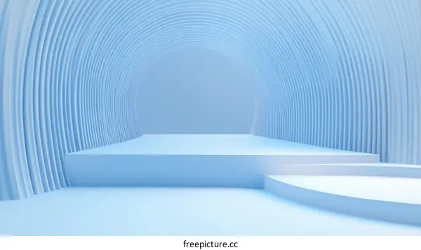 Abstract Light Blue Architectural Showcase Design