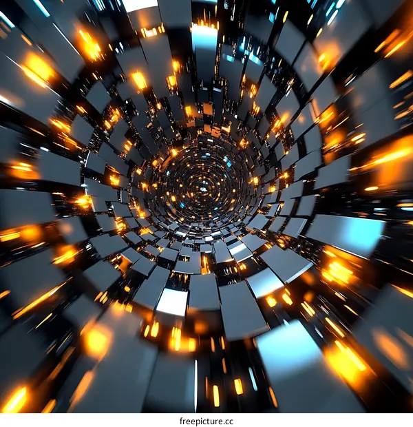 Abstract Futuristic Tunnel Design