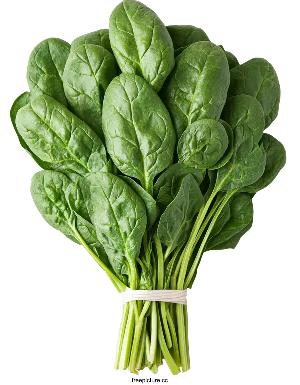 [Transparent Background PNG]Fresh Bunch of Spinach Leaves