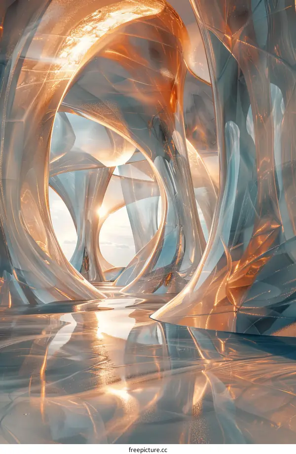Abstract Futuristic Architectural Interior