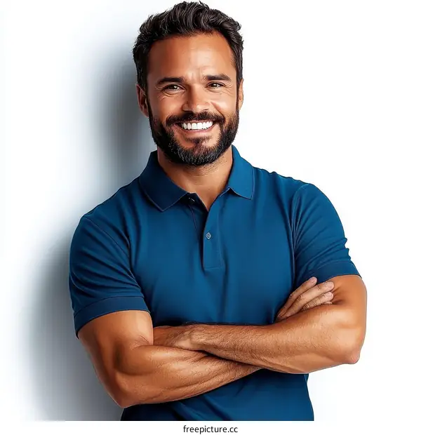 Smiling Man in a Polo Shirt Portrait