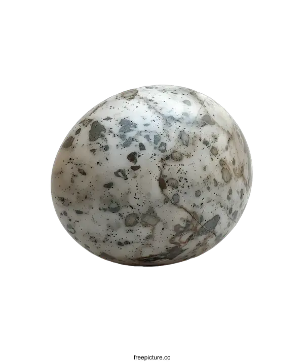 [Transparent Background PNG]Gray and White Marble Sphere on White Background