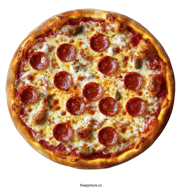 [Transparent Background PNG]Delicious Pepperoni Pizza with Cheese