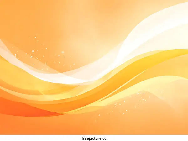Abstract Orange and Yellow Color Waves Background