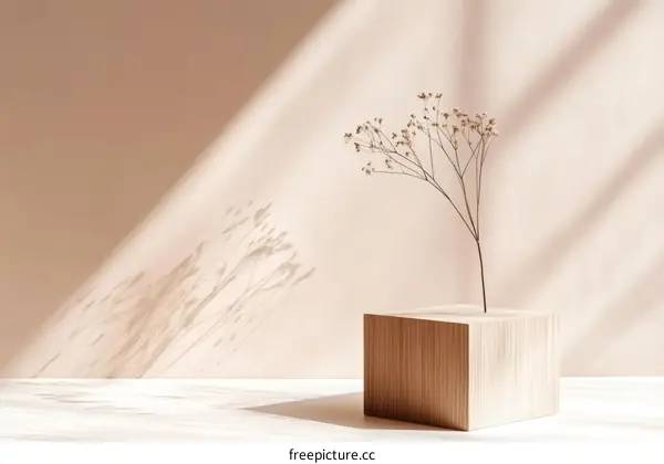 Minimalist Still Life with Dried Flowers