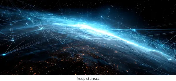 Global Network of Connections and Interconnections Illustrative Image