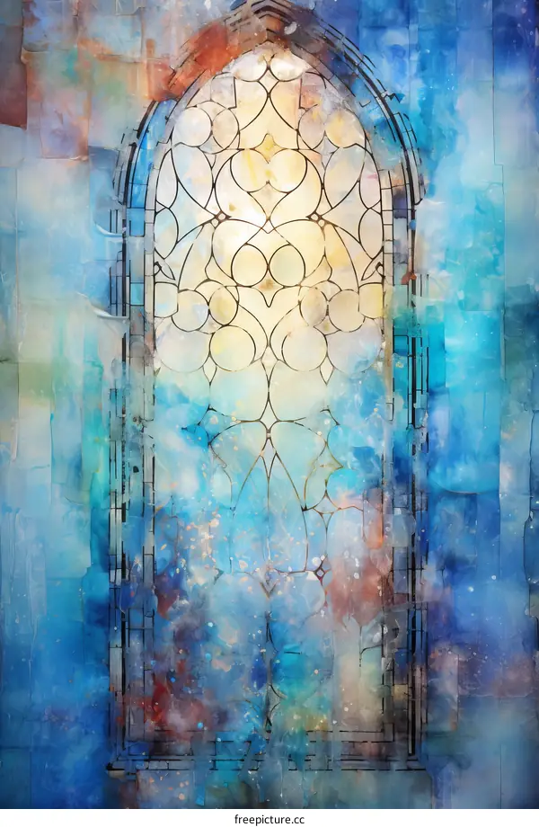 stained glass window in an old church