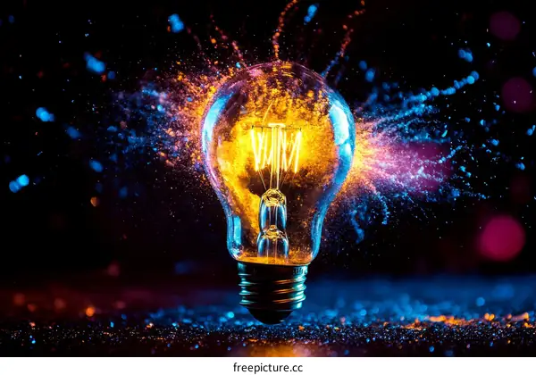 Exploding Lightbulb Creative Abstract Photography