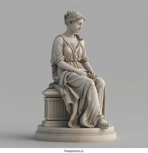 Statue of a woman in a classical style