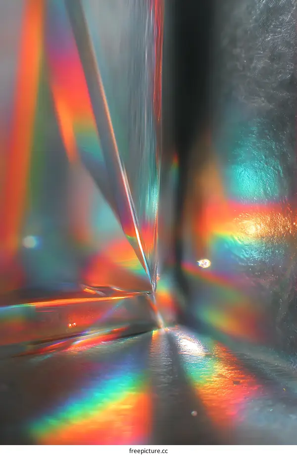 Prism Light Diffraction Colorful Abstract Pattern