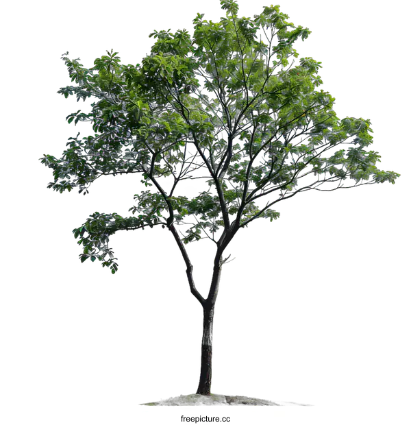 [Transparent Background PNG]Green Tree Isolated on White Background