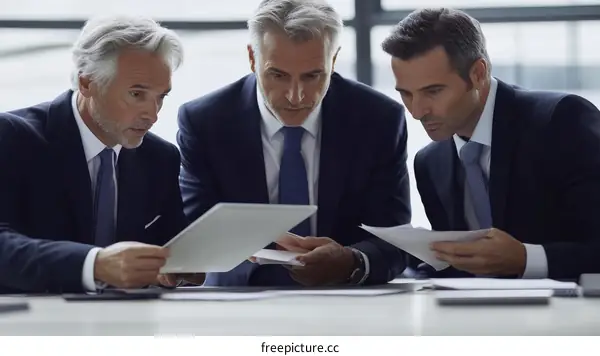 Business Meeting of Caucasian Businessmen