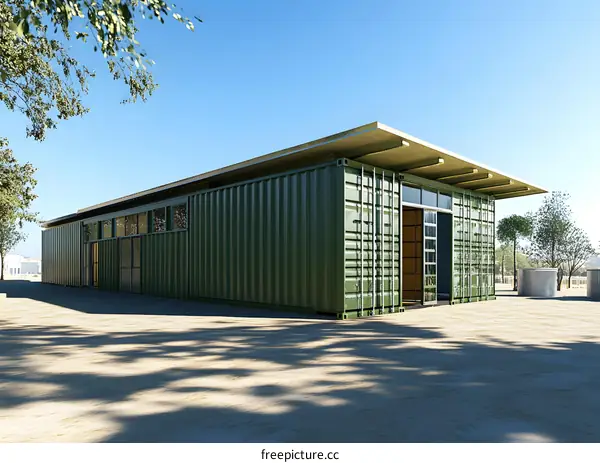 Green Container Home Design Modern Architecture