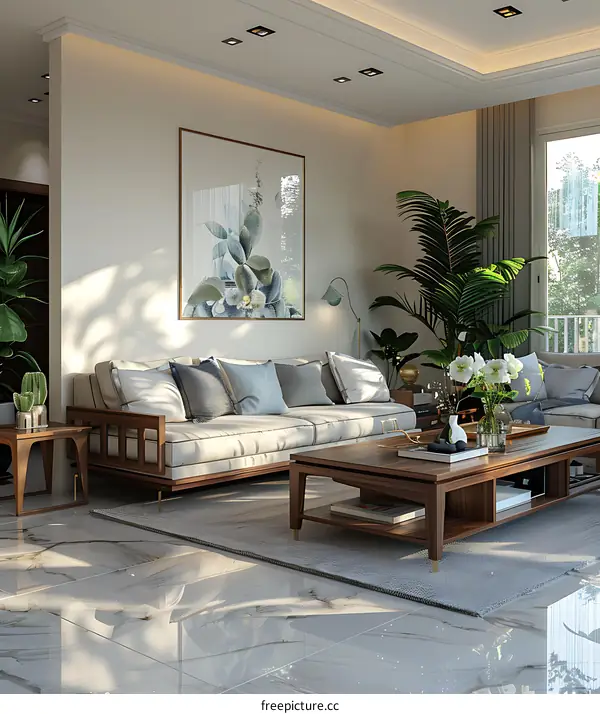 Living room in a modern minimalist style