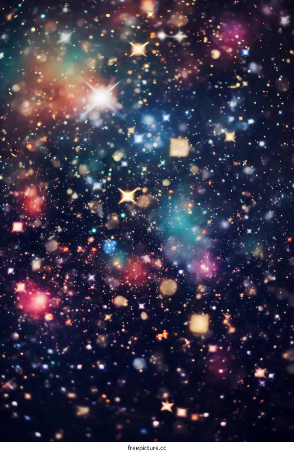 Colorful Glowing Stars and Lights