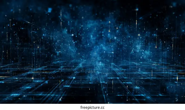 Abstract Digital Cityscape Network