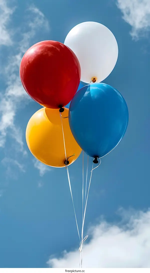 Colorful Balloons in the Blue Sky