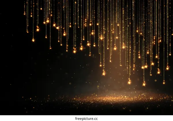 Golden Starry Falling Background Design