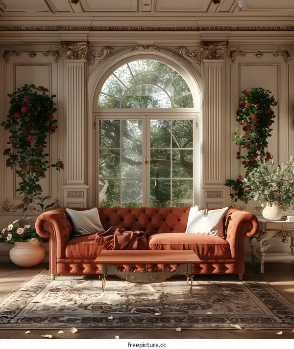 Living room in retro style