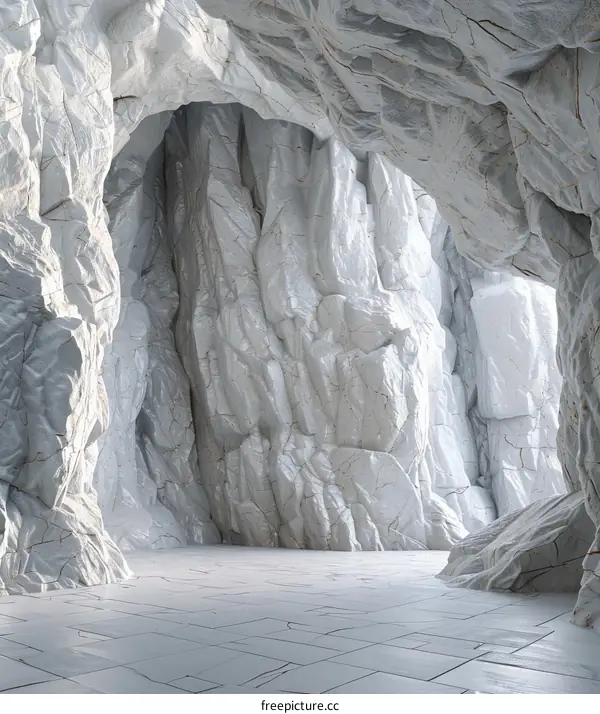 White Cave Interior Design Illustration